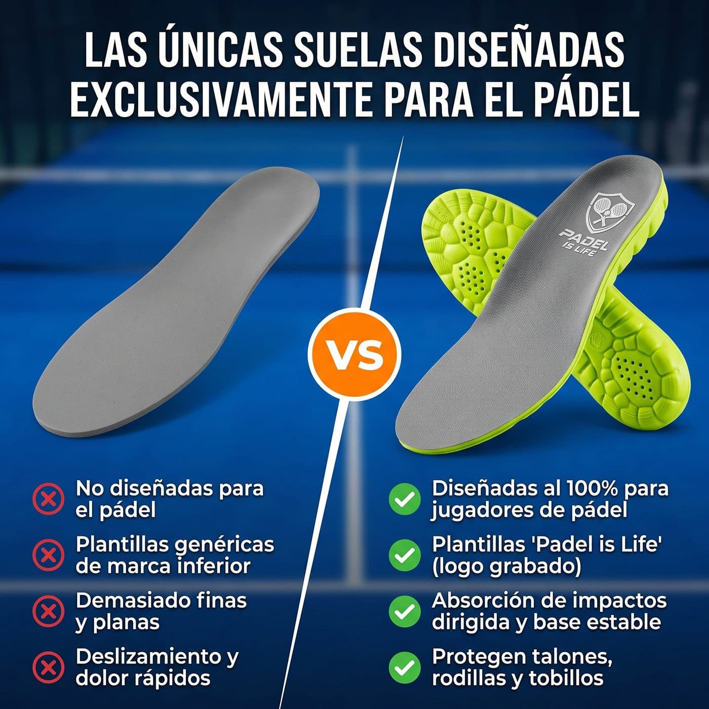 Las únicas suelas diseñadas exclusivamente para el pádel